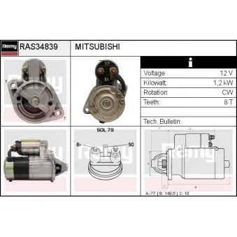 Démarreur REMY [RAS34839]