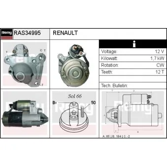 Démarreur REMY OEM 7700116282
