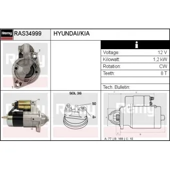 Démarreur REMY OEM 3610038090