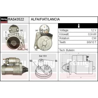 REMY RAS43522 - Démarreur