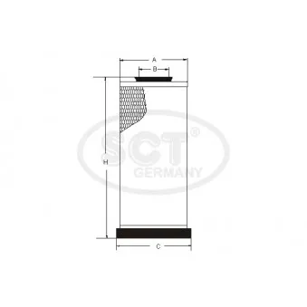 Filtre à air secondaire SCT GERMANY OEM 6I2504