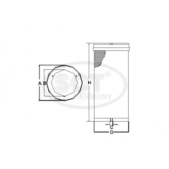 Filtre à air secondaire SCT GERMANY OEM 595651605