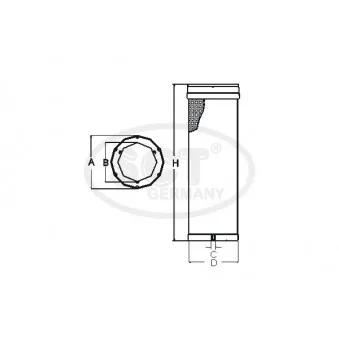 Filtre à air secondaire SCT GERMANY OEM 0160000008001