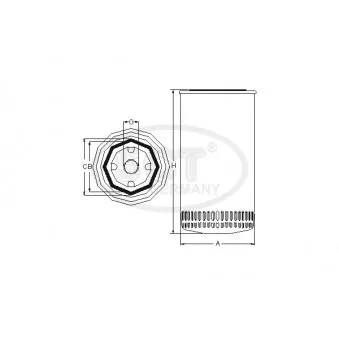 Filtre hydraulique, correcteur d'assiette SCT GERMANY OEM 9N6007