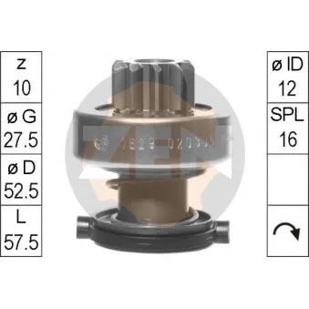 ERA 225693 - Embrayage à roue libre, démarreur
