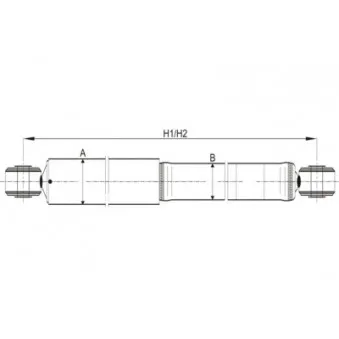 Jeu de 2 amortisseurs arrière SCT GERMANY OEM 96316781