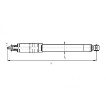 Jeu de 2 amortisseurs arrière SCT GERMANY OEM 90349896
