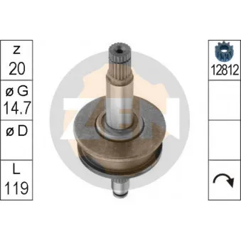 ERA ZN1047 - Embrayage à roue libre, démarreur