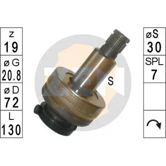 ERA ZN1806 - Embrayage à roue libre, démarreur