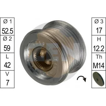 Poulie roue libre, alternateur ERA ZN5503