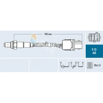 Sonde lambda FAE OEM 9470982