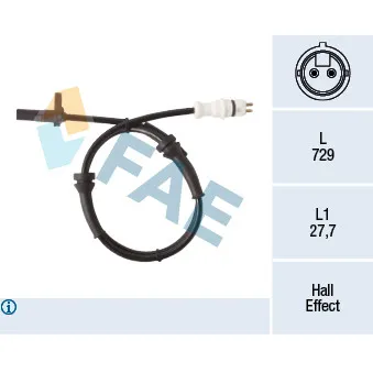 Capteur, vitesse de roue FAE OEM 46530204 Capteur, vitesse de roue FAE OEM 46530204