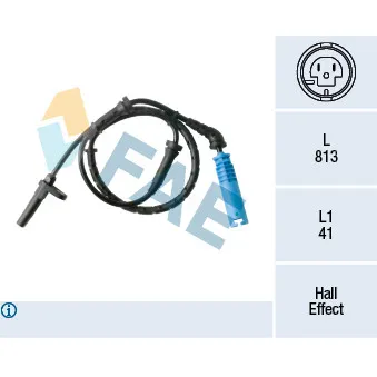 Capteur, vitesse de roue FAE OEM 34526760046