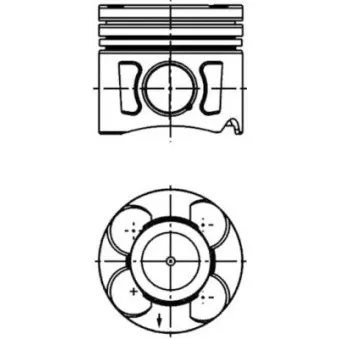 Piston KOLBENSCHMIDT 41648600 pour OPEL CORSA 1.3 CDTI - 75cv