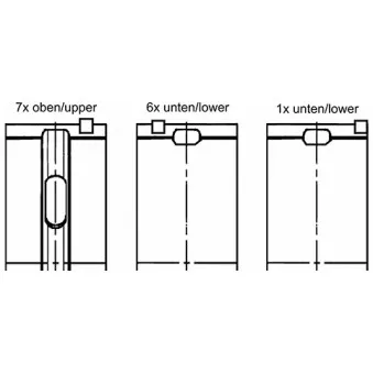 Kit de coussinet de vilebrequin KOLBENSCHMIDT 77957610 pour MAN F2000 FH 16/540 - 539cv