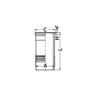 Chemise de cylindre KOLBENSCHMIDT 89931110 pour MERCEDES-BENZ AROCS FH 16/540, FH 16/550 - 540cv
