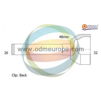 Embout de cardan avant (kit de réparation) ODM-MULTIPARTS 12-300742