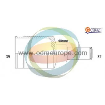 ODM-MULTIPARTS 14-166003 - Embout de cardan avant (kit de réparation)