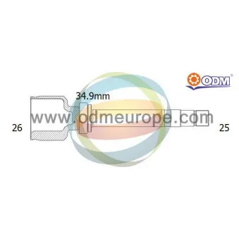 Embout de cardan avant (kit de réparation) ODM-MULTIPARTS 14-356060