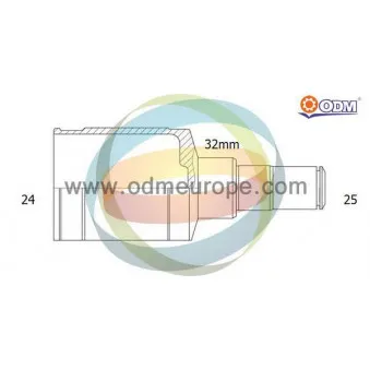 Embout de cardan avant (kit de réparation) ODM-MULTIPARTS 14-356069
