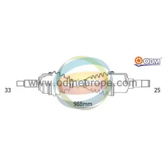 ODM-MULTIPARTS 18-002600 - Arbre de transmission