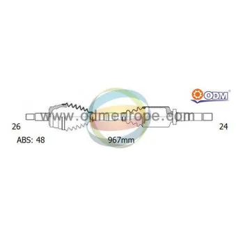 Arbre de transmission ODM-MULTIPARTS OEM 4342048090