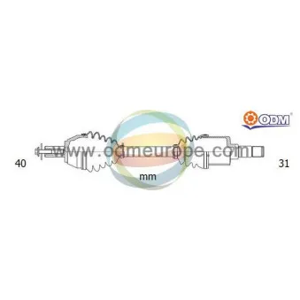 Arbre de transmission ODM-MULTIPARTS 18-151580