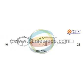 Arbre de transmission ODM-MULTIPARTS OEM 36001368