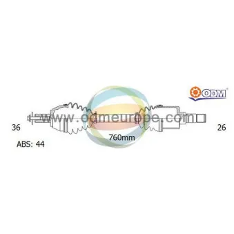 ODM-MULTIPARTS 18-153021 - Arbre de transmission