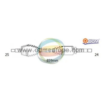 Arbre de transmission ODM-MULTIPARTS OEM 9683174180