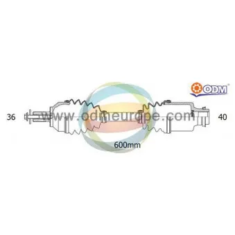 Arbre de transmission ODM-MULTIPARTS OEM 5N0407764R