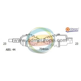 Arbre de transmission ODM-MULTIPARTS OEM 8200118577