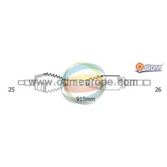 Arbre de transmission ODM-MULTIPARTS OEM 391000367R