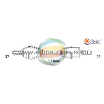 Arbre de transmission ODM-MULTIPARTS OEM 7606027