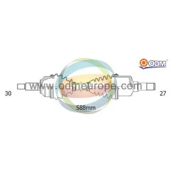 Arbre de transmission ODM-MULTIPARTS OEM 31607503537