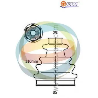 Soufflets de cardan avant ODM-MULTIPARTS OEM 7N0498201B