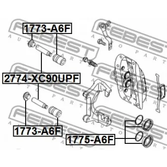 FEBEST 1775-A6F - Kit de réparation, étrier de frein