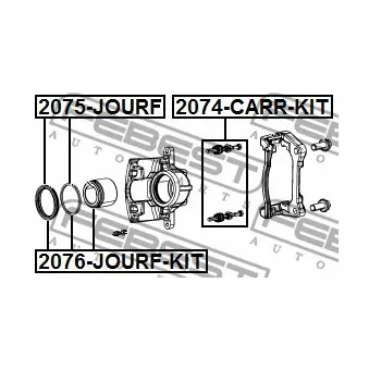 FEBEST 2075-JOURF - Kit de réparation, étrier de frein