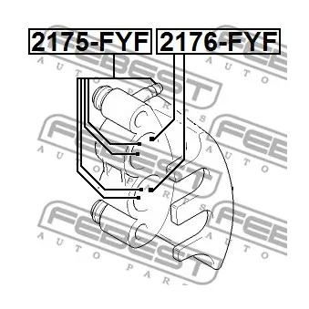 FEBEST 2175-FYF - Kit de réparation, étrier de frein