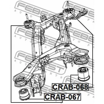 Suspension, corps de l'essieu FEBEST [CRAB-068]