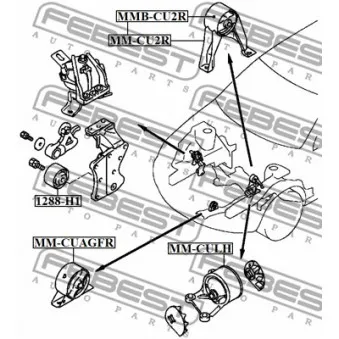 FEBEST MM-CU2R - Suspension, boîte automatique
