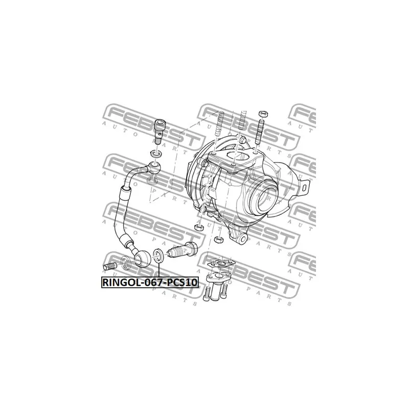 Joint, entrée d'huile (compresseur) FEBEST RINGOL-067-PCS10 - Visuel 2