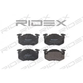 RIDEX 402B0050 - Jeu de 4 plaquettes de frein arrière