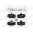 RIDEX 402B0075 - Jeu de 4 plaquettes de frein arrière
