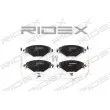 RIDEX 402B0206 - Jeu de 4 plaquettes de frein avant
