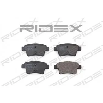 RIDEX 402B0281 - Jeu de 4 plaquettes de frein arrière