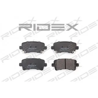RIDEX 402B0298 - Jeu de 4 plaquettes de frein arrière