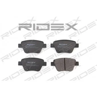 RIDEX 402B0316 - Jeu de 4 plaquettes de frein arrière