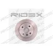 RIDEX 82B0008 - Jeu de 2 disques de frein arrière