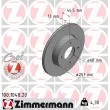 ZIMMERMANN 100.1048.20 - Jeu de 2 disques de frein avant